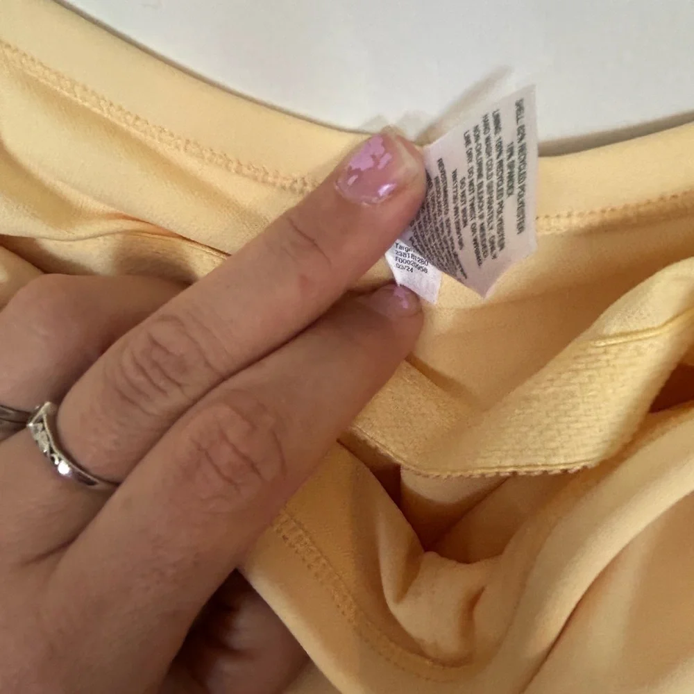 NWT XL Wild Fable Light Yellow Swimsuit Extra High Leg Cheeky